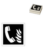 Fire Emergency Telefoon Safety Sign Rubberstempel (Gestempeld)