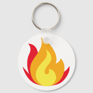 Fire Emoji Button Sleutelhanger