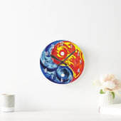 Fire en Ice Yin-Yang Wall klok (Huis)
