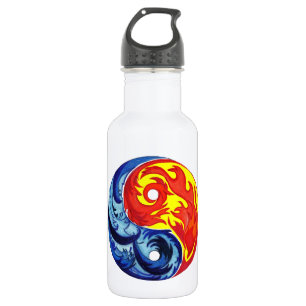 Fire en Ice Yin-Yang Waterfles