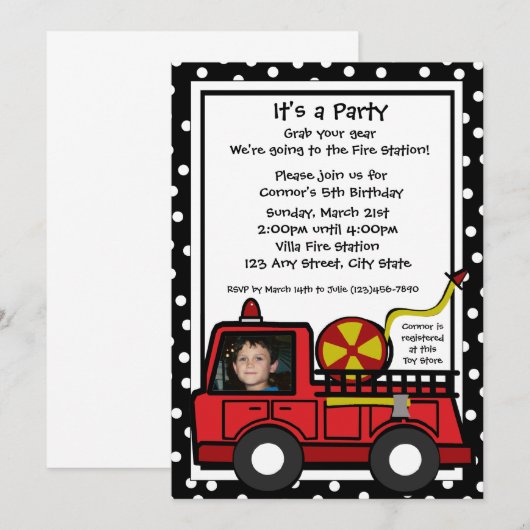 Fire Engine Fun / Foto Kaart (Voorkant / Achterkant)