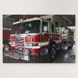 Fire Engine Truck Jigzaag Puzzle Legpuzzel