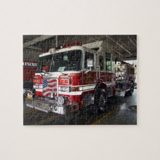 Fire Engine Truck Jigzaag Puzzle Legpuzzel