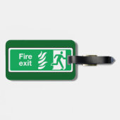 Fire Exit Safety Sign Emergency Evacuation Bagagelabel (Achterkant horizontaal)