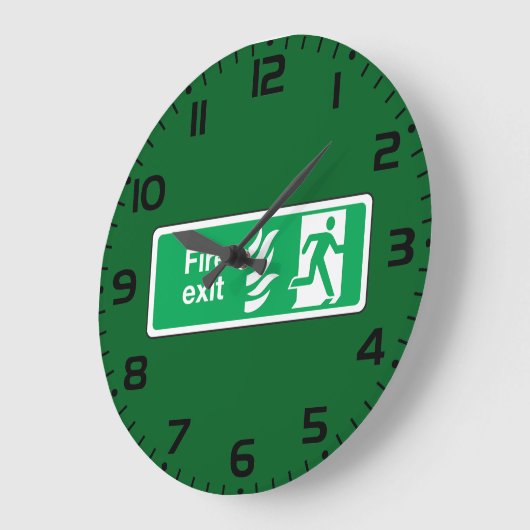 Fire Exit Safety Sign Emergency Evacuation Grote Klok (Hoek)