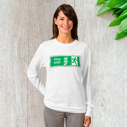 Fire Exit Safety Sign Emergency Evacuation T-shirt