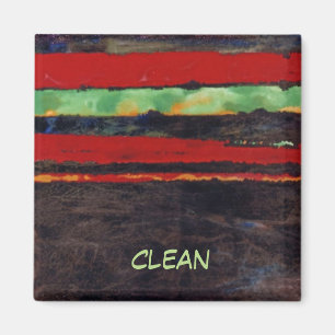 "Fire Fight" Abstract Dishwasher Magnet