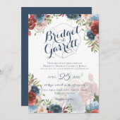 Fire Fighter Designer Tekst en Monogram Uitnodigin Kaart (Voorkant / Achterkant)