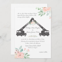 Fire Fighter Floral Wedding