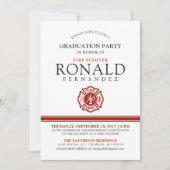 Fire Fighter Graduation Party | uitnodiging voor e (Voorkant)