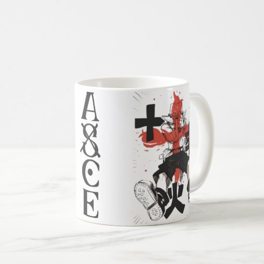 🔥Fire Fist Anime Coffee Mug – Flame Pirate☕ (Devant droit)