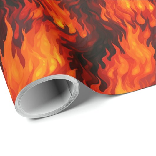 Fire Flame Wrapping Paper Cadeaupapier (Rol Hoek)