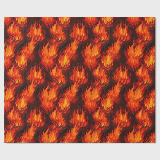 Fire Flame Wrapping Paper Cadeaupapier (Vlak)