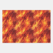 Fire Flame Wrapping Paper Flat Sheet Set (Voorkant)