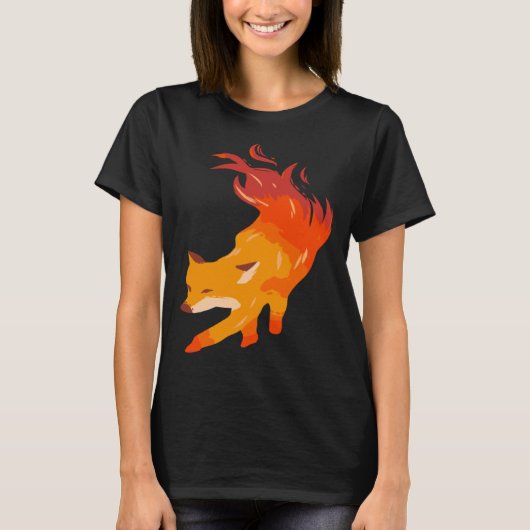 Fire fox artist and fox fan t-shirt (Voorkant)