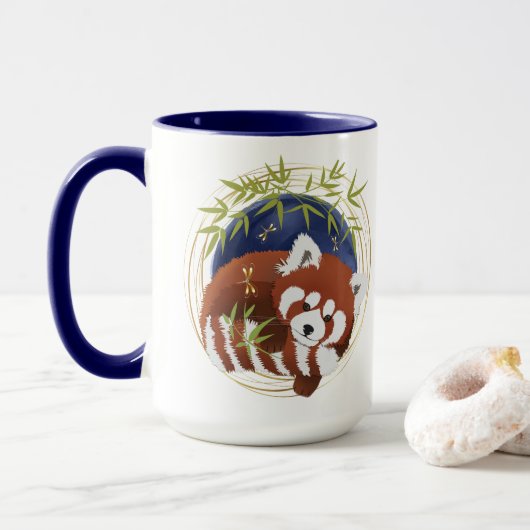 FIRE FOX Red Panda 15oz mok (Met donut)