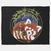 FIRE FOX Red panda Fleece deken 3 maten (Voorkant (Horizontaal))