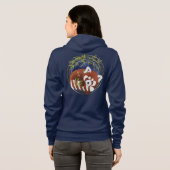 FIRE FOX red panda zip hoodie BACK en FRONT art (Achterkant volledig)