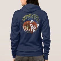 FIRE FOX rouge panda zip sweat - shirt à capuche R
