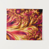 Fire Fractals Vibrant Mesmerizing Cool Trippy Tape Wandkleed (Voorkant (horizontaal))