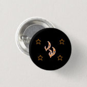 FIRE GODRUNE Stars Ronde Button 3,2 Cm (Voorkant /achterkant)