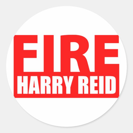 Fire Harry Reid Ronde Sticker (Voorkant)