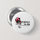 Fire Heart California Ronde Button 5,7 Cm (Voorkant /achterkant)