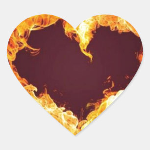 FIRE HEART HART STICKER
