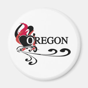 Fire Heart Oregon Magneet
