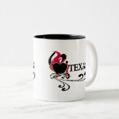 Fire Heart Texas Tweekleurige Koffiemok (Voorkant rechts)
