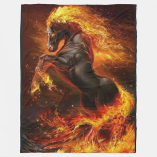 FIRE HORSE FLEECE DEKEN