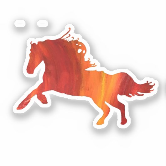 Fire horse Sticker (Recto)