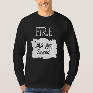Fire Hot Packet Taco Haal Sauced Halloween T-shirt