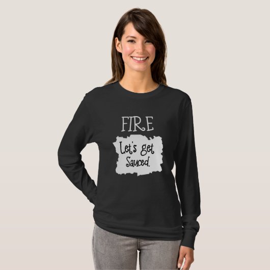 Fire Hot Packet Taco Haal Sauced Halloween T-shirt (Voorkant volledig)