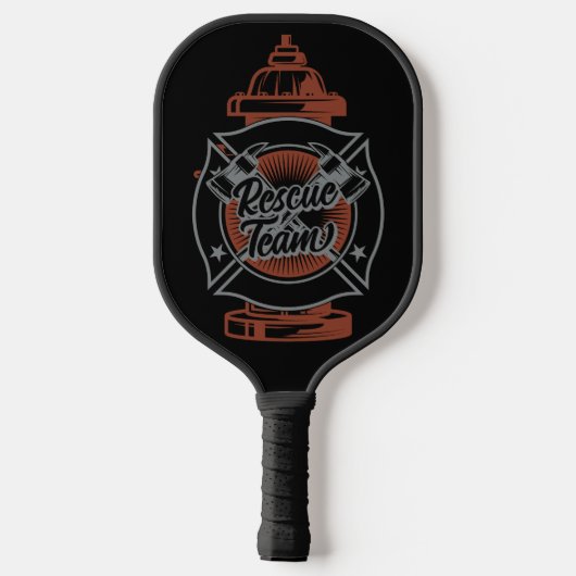 Fire Hydrant ADD NAAM Fire Fighter Rescue Team Pickleball Paddle (Achterkant)