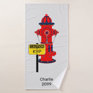 Fire Hydrant K9P Dog Puppy Bath Towel Badhanddoek