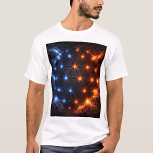 Fire & Ice Energie Sfeer – Geometrisch Lichtrooste T-shirt