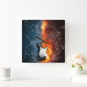 FIRE&ICE GUITAR VIERKANTE KLOK (Huis)