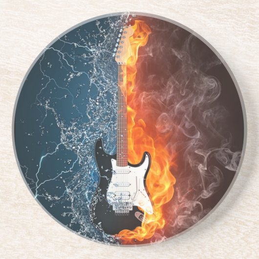 FIRE&ICE GUITAR ZANDSTEEN ONDERZETTER (Voorkant)
