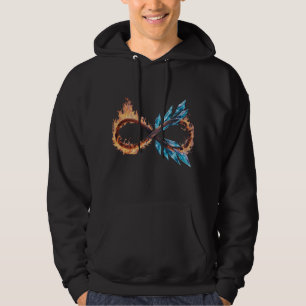 Fire & Ice Infinity Mannen's Basic Hooded Sweatshi Hoodie