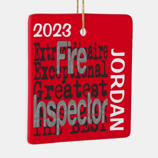 Fire Inspector Extraordinaire CUSTOM Keramisch Ornament (Rechts)