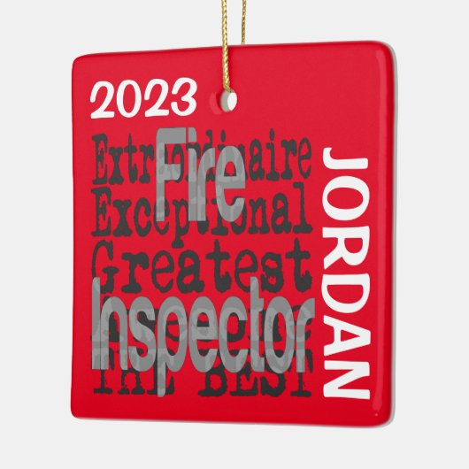 Fire Inspector Extraordinaire CUSTOM Keramisch Ornament (Links)