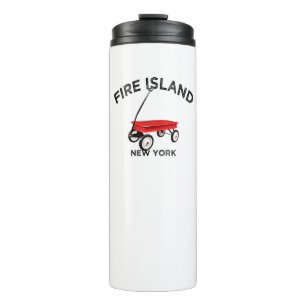 Fire Island grote versie Rode Wagen Long Island NY Thermosbeker