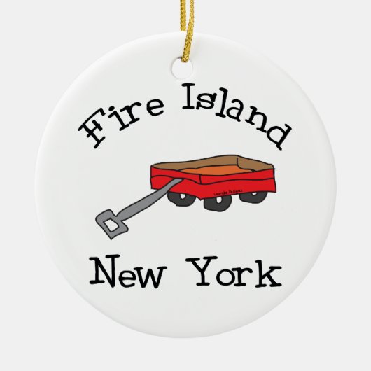 Fire Island Keramisch Ornament (Voorkant)