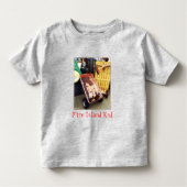 'Fire Island Kind' kleurde Wagons Toddler T-shirt (Voorkant)