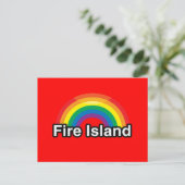 FIRE ISLAND LGBT PRIDE RAINBOW BRIEFKAART (Staand voorkant)