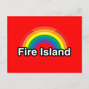 FIRE ISLAND LGBT PRIDE RAINBOW BRIEFKAART