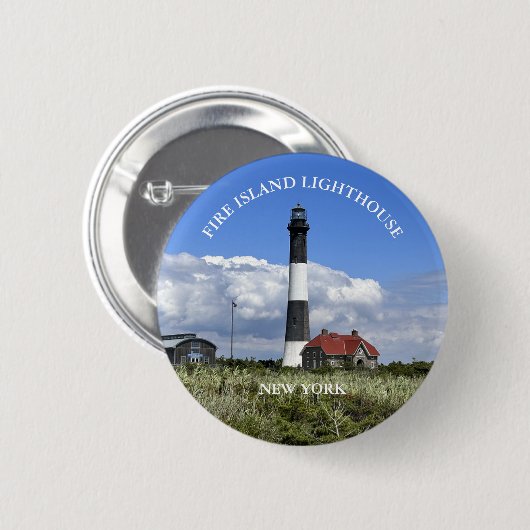 Fire Island Lighthouse, New York Button (Voorkant /achterkant)