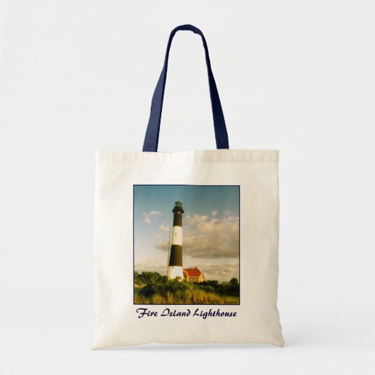 'Fire Island Lighthouse @ Sunset' Budget Canvas Tote Bag (Voorkant)
