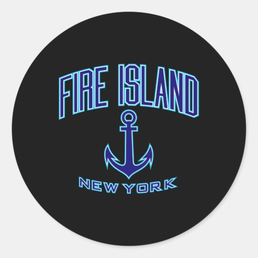 Fire Island Ny for Ronde Sticker (Voorkant)